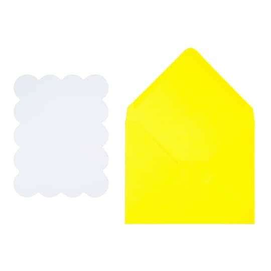 4.25" x 5.5" Wavy-Edge Flat Card & Envelope Sets